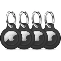 TechProtection Rough, 4-pack fodral för Apple AirTag 1 / 2 – svart