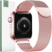 Tech-Protect Milanese-armband för Apple Watch 4/5/6/7/8/9/SE/Ultra 1/2 (42/44/45/49 mm) - Rosa