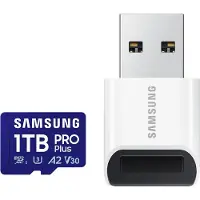 Samsung 1TB MICRO-SD PRO PLUS 2023 MINNESKORT med Klass 10 USB-läsare / MB-MD1T0SB/WW