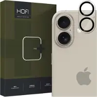 Hofi iPhone 16/16 Plus Cam Pro+ Kameralinsskydd i Härdat Glas - Genomskinlig / Svart