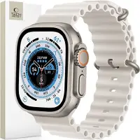 Tech-Protect Apple Watch Ultra 2/Ultra/9/8/SE (2022)/7/SE/6/5/4 Iconband Pro TPU Reim - 49mm/45mm/44mm/42mm - Beige