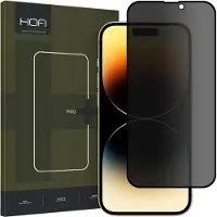 Hofi iPhone 15 Anti Spy Pro+ Privacy Härdat Glas Skärmskydd - 9H - Svart Kant