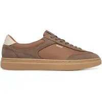 BOSS för män. 50567947 Kieran Tenn sneakers beige (40), Tyg, Karta, Nyckelband, Casual