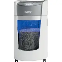 Leitz IQ OptiMax Office P5 Dokumentförstörare 10 ark Mikrosnitt 2 x 15 mm P-5 35 l Strimlar också Gem, Häftklamrar