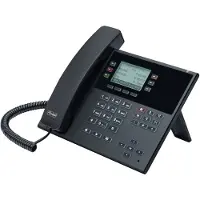 Auerswald COMfortel D-110 Fast telefon VoIP Handsfree, Headset uttag, Optisk samtalssignalering, PoE Grafik-display Svart