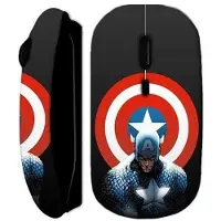 CAPACHEAP Souris Sans Fil Captain America Noir