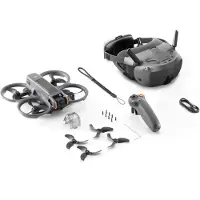 DJI Avata 2 Fly Smart Combo Singel Battery, 4 rotorer, 48 MP, 3840 x 2160 pixlar, 27 m/s, 2150 mAh, Svart, Grå