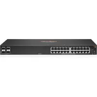 HP HPE Aruba 6100 24G 4SFP+ Switch - Switch - Administrerad - 24 x 10/100/1000 + 4 x 1 Gigabit / 10 Gigabit SFP+ - sida till sida luftflöde - rackmonterbar