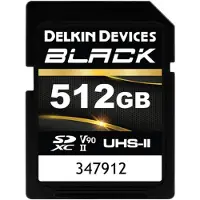 Delkin Black Rugged SDXC 512 GB Class 10 UHS-II V90 card (DSDBV90512BX)