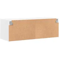vidaXL Sidoskåp med glasdörrar vit 102x37x35 cm