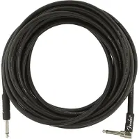 Fender Professional 25ft Rak / Vinklad Instrumentkabel Svart