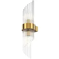 Maytoni Design vägglampa Frame, dimbar, Mässing / guld, Vardagsrum / matsal, Glas, Design, Vägglampa, vägglampa inomhus