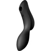 Satisfyer Curvy Trinity 2 - lufttrycksvibrator 2‑i‑1 (svart)