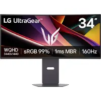 LG 34" UltraGear 160Hz WQHD Curved Gaming Monitor | AMD FreeSync Premium - 34G600A-B