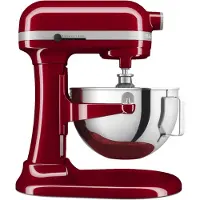 KitchenAid 5KSM55SXXEER, Stativmixer, Röd, Vispning, Knådning, Mixning, Omrörning, 1,1 m, 5,2 l, Rostfritt stål