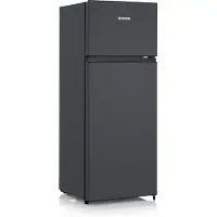 Severin DT 8762 - Kylskåp/frys - toppfrys - bredd: 54.2 cm - djup: 55 cm - höjd: 143.4 cm - 206 liter - Klass E - svart