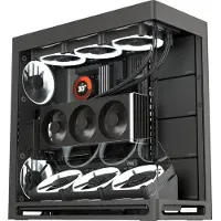 Havn HS 420 VGPU PC-Gehäuse, Midi-Tower, E-ATX, Tempered Glass, PCIe 5.0 Riser Midi-Tower Hölje, Datorchassi GAMER, Datorchassi Svart