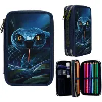 Dino World - Adventure World Double Pencil Case With Snake