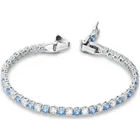 Swarovski Tennis Dlx Brilliant Connection 125-årsjubileum Armband Damarmband 5536469 Blue Silver