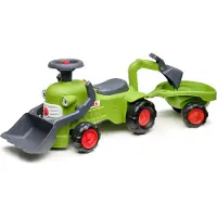 Falk barntraktor Claas med släp och lastare