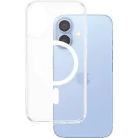 PanzerGlass HardCase - Baksidesskydd för mobiltelefon - MagSafe-kompatibilitet - polykarbonat, termoplastisk polyuretan (TPU) - vit, transparent - för Apple iPhone 16
