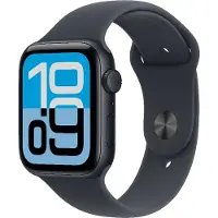 Apple Watch SE 3 (GPS) 44 mm midnatt aluminiumhölje och midnatt sportarmband, S/M