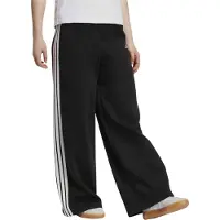 Adidas Sportbyxa '3-Stripes Fleece Wide' svart / vit