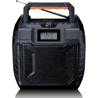 Lenco Utomhusradio ODR-160GY DAB+, FM Stänkvattenskyddad, uppladdningsbart, Väckningsfunktion, Powerbank-funktion Pistolgrå