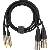 Fuj:tech ljudkabel 2× RCA hane till 2× XLR hane, 7 m, svart
