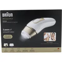 Braun Silk-expert Pro 5 PL5210 IPL-hårborttagare, 3 effektnivåer, guld/vit