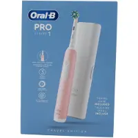 Oral-B Pro Series 1 Cross Action med reseetui elektrisk tandborste rosa
