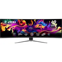 MSI MPG 491CQP QD-OLED - OLED-monitor - spel - böjd - 49 - 5120 x 1440 Dual Quad HD @ 144 Hz - 250 cd/m² - 1500000:1 - 0.03 ms - 2xHDMI, DisplayPort, USB-C - hörlur