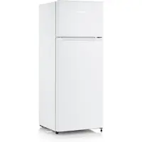 Severin DT 8760 - Kylskåp/frys - toppfrys - bredd: 54.2 cm - djup: 55 cm - höjd: 143.4 cm - 206 liter - Klass E - vit