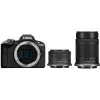 Canon EOS R50 - Digitalkamera - spegellöst - 24.2 MP - APS-C - 4 K / 30 fps - 2.5x optisk zoom RF-S 18-45 mm F4,5-6,3 IS STM objektiv, 55-210 mm F5,0-7,1 IS STM objektiv - Wi-Fi, Bluetooth - svart