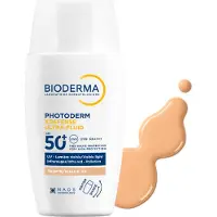Bioderma Photoderm XDefense Ultra Fluid SPF 50+ - Shade 02 - Detox-solskydd med mycket högt skydd mot UV, blått ljus och miljöbelastning, lätt tonad Solkräm 40 ml