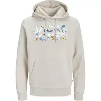 Jack & Jones Sweatshirt 'JJEJeff' kitt / blå / senap / vit