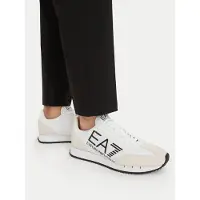 EA7 unisex. 7X000541_AF18609 Vintage Sneakers Vit (45 1/3), Svart, Tyg, Karta, Nyckelband, Deportivo