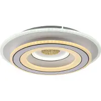 JUST LIGHT LED taklampa Tolago, dimbar, Vitt / opal, Vardagsrum / matsal, Syntetmaterial, Modern, LED-taklampa