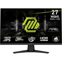 MSI MAG 274QF Spelskärm EEK F (A - G) 68.6 cm (27 tum) 2560 x 1440 pixel 16:9 1 ms HDMI 2.0b, DisplayPort, Hörlursuttag IPS LCD