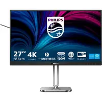 Philips 27B2U6903 - 6000 Series - LED-skärm - 27 - 3840 x 2160 4K UHD (2160p) @ 60 Hz - IPS - 350 cd/m² - 1000:1 - 4 ms - Thunderbolt 4, 2xHDMI, DisplayPort - högtalare - silver, träkol