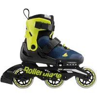 Rollerblade Rullskridskor - Microblade 3WD - Blue/Lime - In - - 28/32 - Rullskridskor