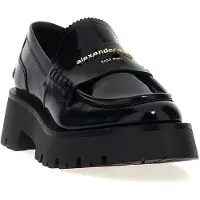 ALEXANDER WANG Svarta Kalvskinn Slip-On Loafers
