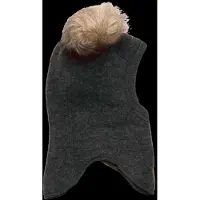 Mikk-Line Balaklava - Enkel - Ull - Anthracite Melange m. Kvas - - 62/68 - Balaklava - Singel