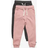 Minymo Sweatpants - 2-pack - Rosa/Grå - - 12 år (152) - Sweatpants