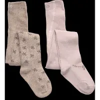 Minymo Strumpbyxor - 2-pack - Shell/Beige m. Loopar - - 56/62 - Strumpbyxor