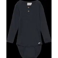 Minymo Body l/ä - Rib - Dark Marinblå - - 50 - Body L/Ä