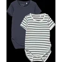 Minymo Sparkdräkt/body beige / duvblå / mörkblå
