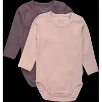 Minymo Body l/ä - 2-pack - Misty Rose - - 68 - Body L/Ä