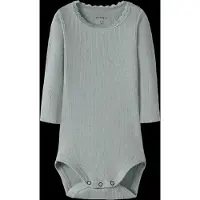 Name it Body l/ä - Rib - NkfKab - Slate Grå - - 62 - Body L/Ä