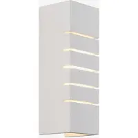 Nordlux Vägglampa Lancio Square, dimbar, Vitt / opal, Vardagsrum / matsal, Gips / lera, Vägglampa, vägglampa inomhus